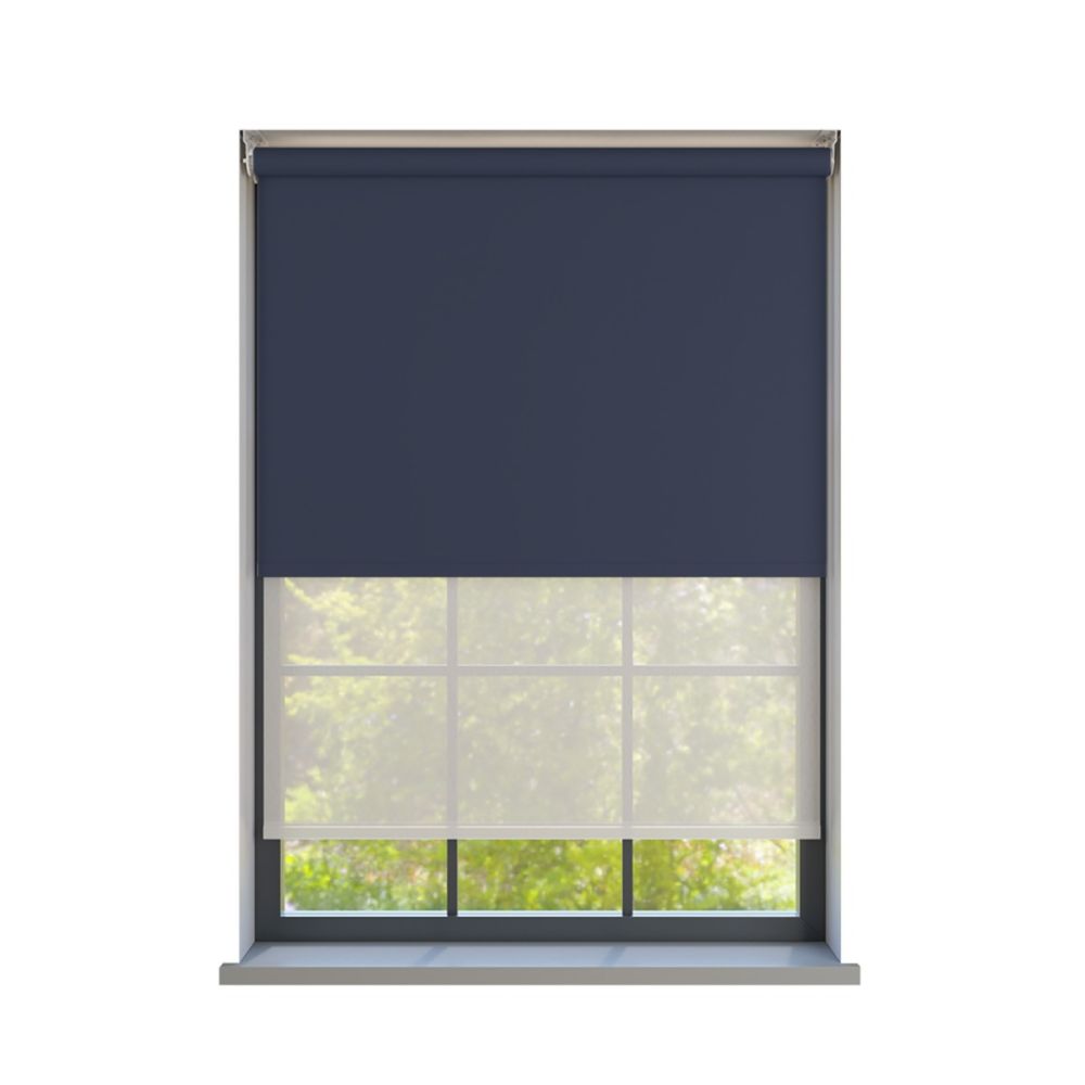 Amor Royal Blue with Haze Pure Double Roller Blind - IRE