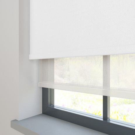 Amor Snowfall with Haze Pure Double Roller Blind - IRE