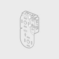 A diagram showing where to screw through the brackets A diagram showing where to screw through the brackets